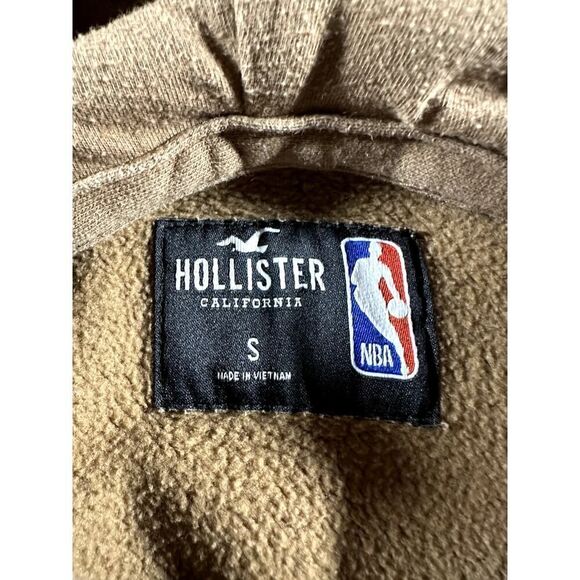 Hollister Nba Pullover Hoodie Small Team Logos Basketball Graphic Brown Unisex - Picture 9 of 9